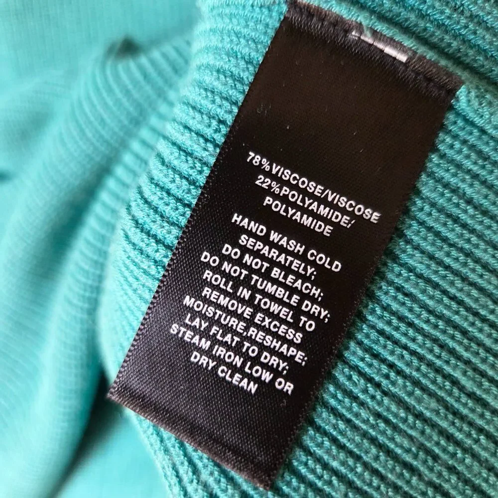EUC DESIGNER LAFAYETTE 148 TEAL BOATNECK BOXY RELAXED SWEATER TOP SIZE M